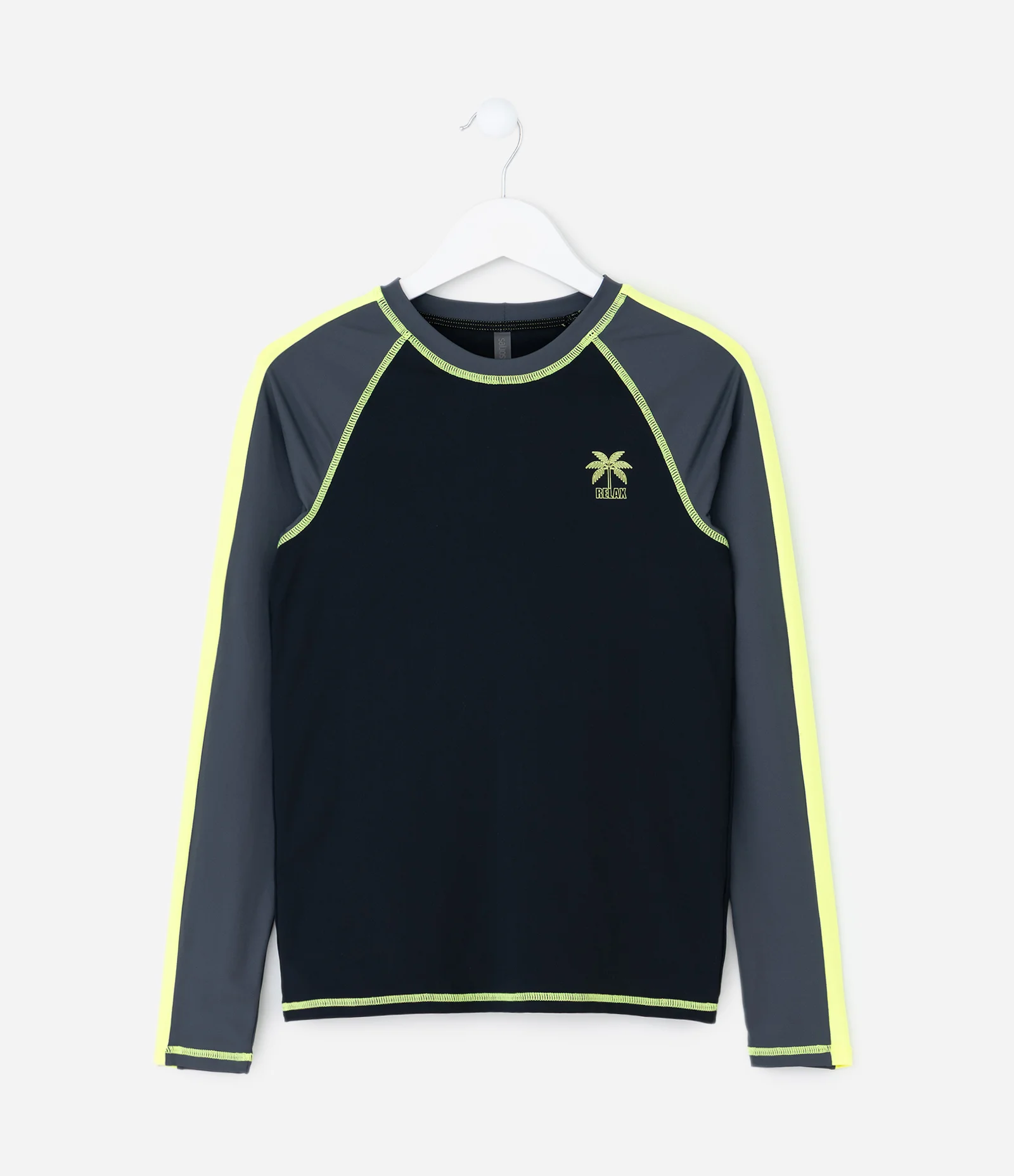 Camiseta Infantil com Proteção UV e Estampa de Coqueiro – Tam 5 a 14 Anos Sortido 1