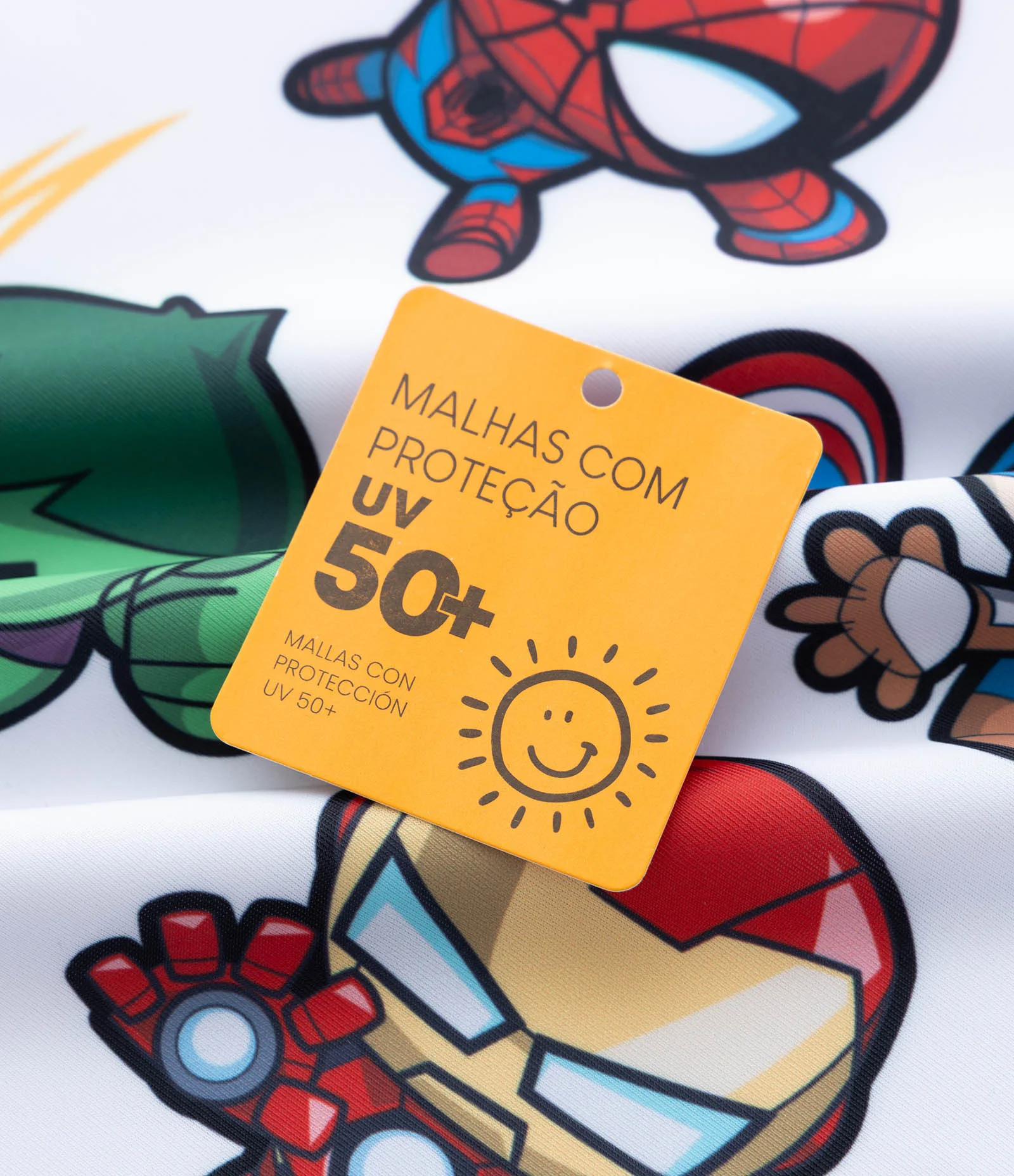 Conjunto Infantil UV com Camiseta Manga Longa e Sunga Marvel – Tam 1 a 4 Anos Azul/Vermelho 8