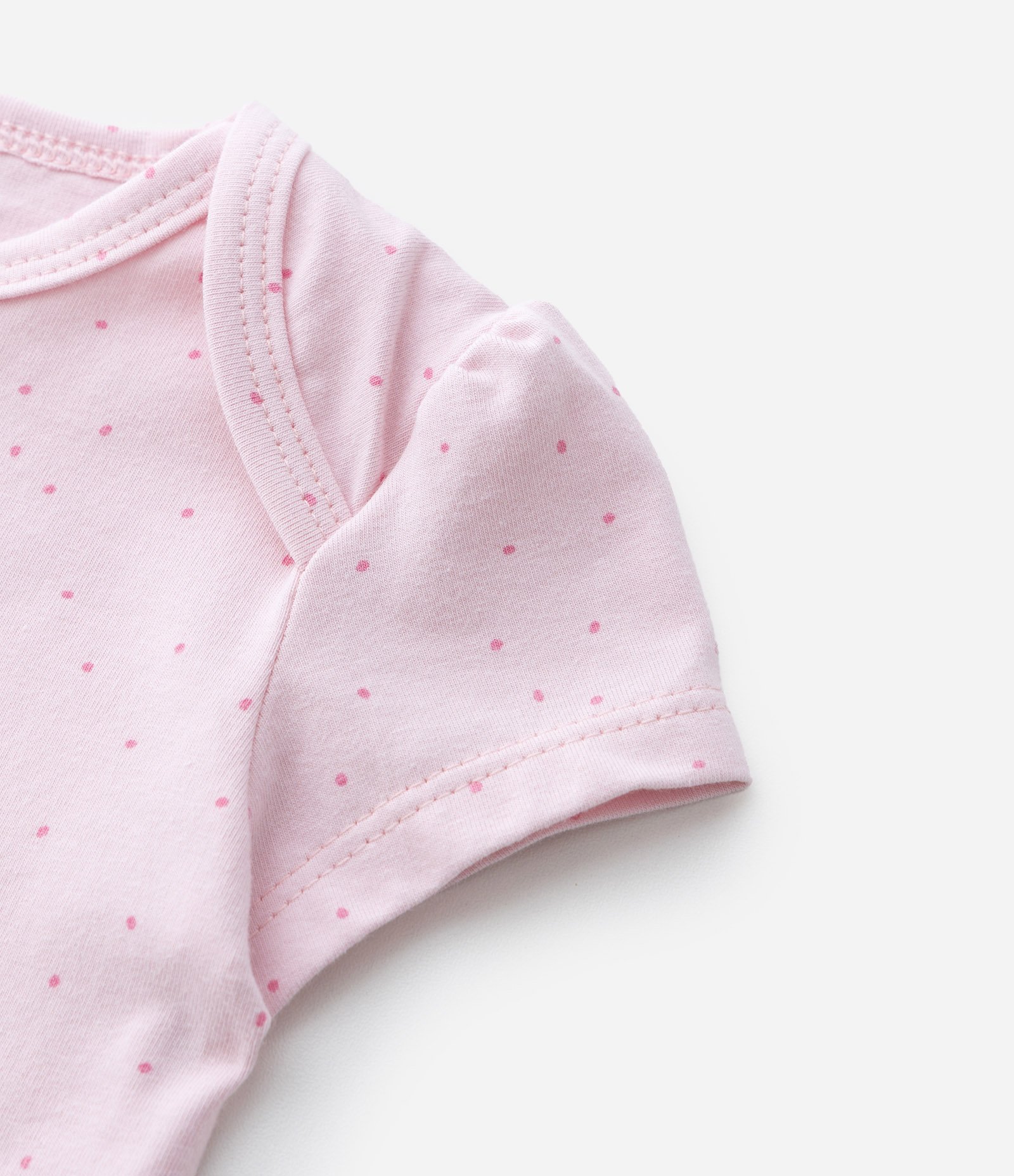 Body Infantil com Estampa Poá Princesinha do Dindo - Tam 0 a 18 Meses Rosa 6