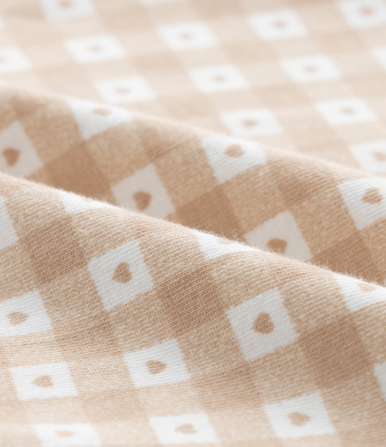 Body Infantil com Estampa Vichy e Corações - Tam 0 a 18 Meses Marrom 3