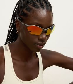 Óculos de Sol Esportivo com Lentes Vermelha