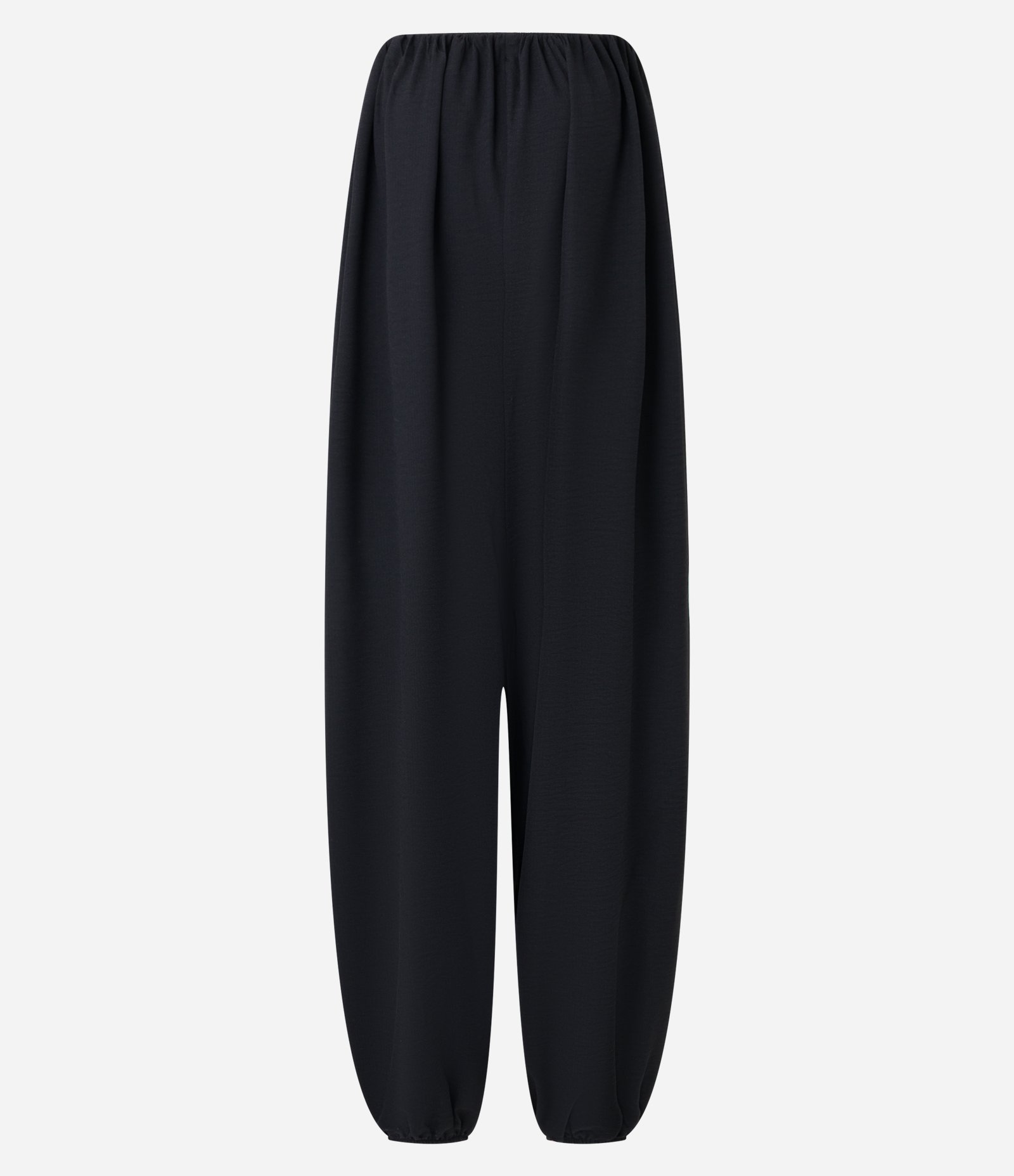 Macacão Aladim Alfaiataria Tomara Que Caia com Bolsos Preto 7