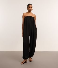 Macacão Aladim Alfaiataria Tomara Que Caia com Bolsos