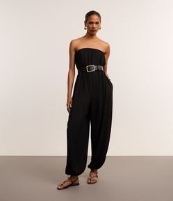 Macacão Aladim Alfaiataria Tomara Que Caia com Bolsos