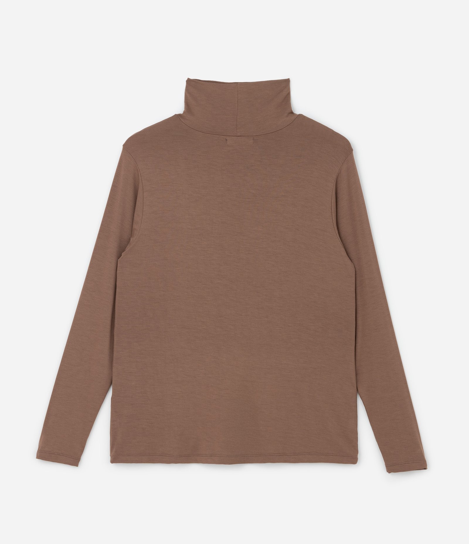 Blusa Gola Alta em Viscolycra Curve & Plus Size Marrom 5