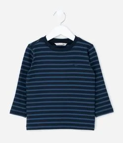 Camiseta Infantil Comfort Listrada – Tam 1 a 5/6 Anos