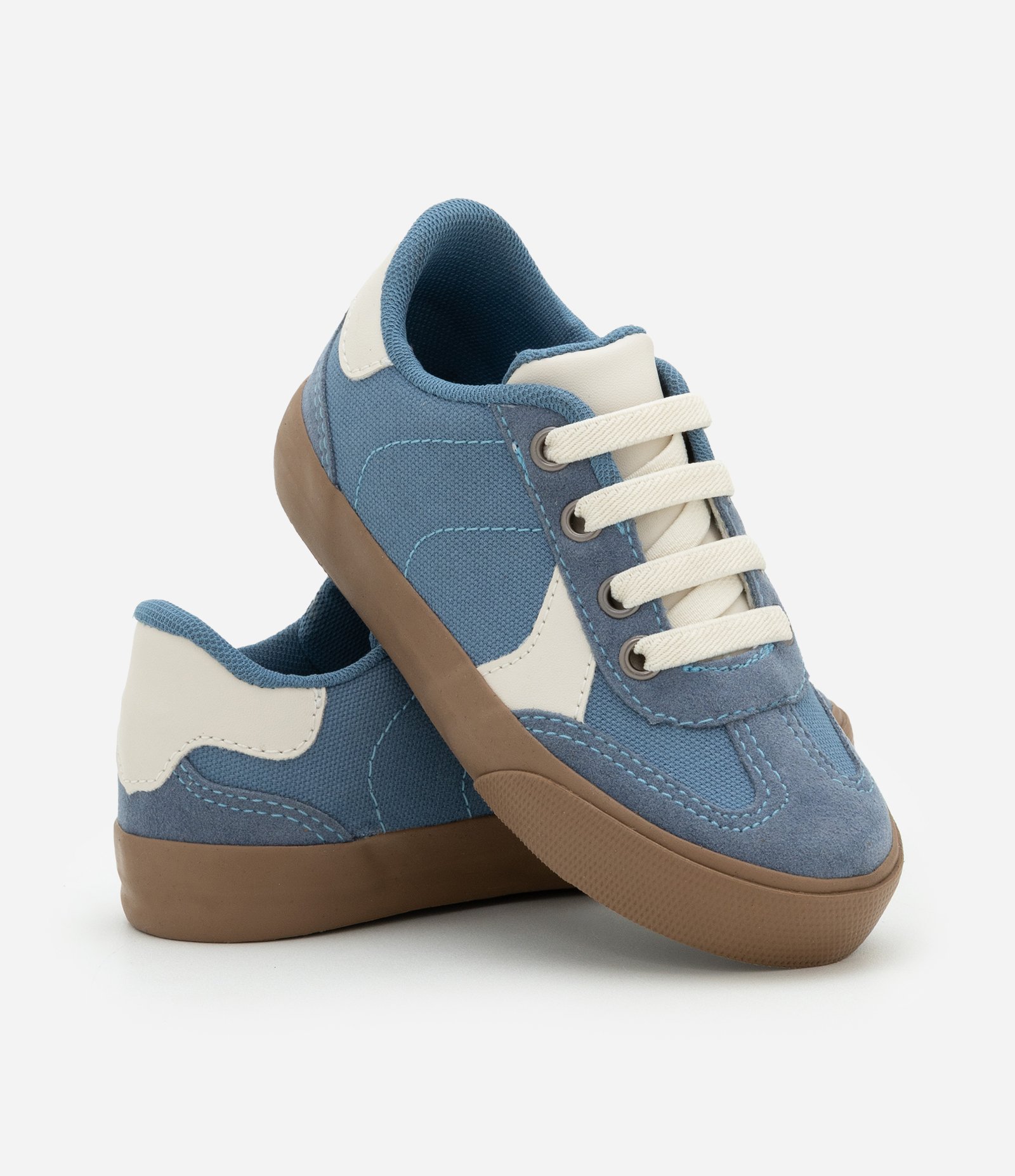 Tênis Casual Infantil com Recortes - Tam 21 ao 27 Azul 6