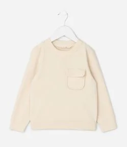 Casaco Infantil em Efeito Tricô com Bolso Lapela – Tam 1 a 5/6 Anos