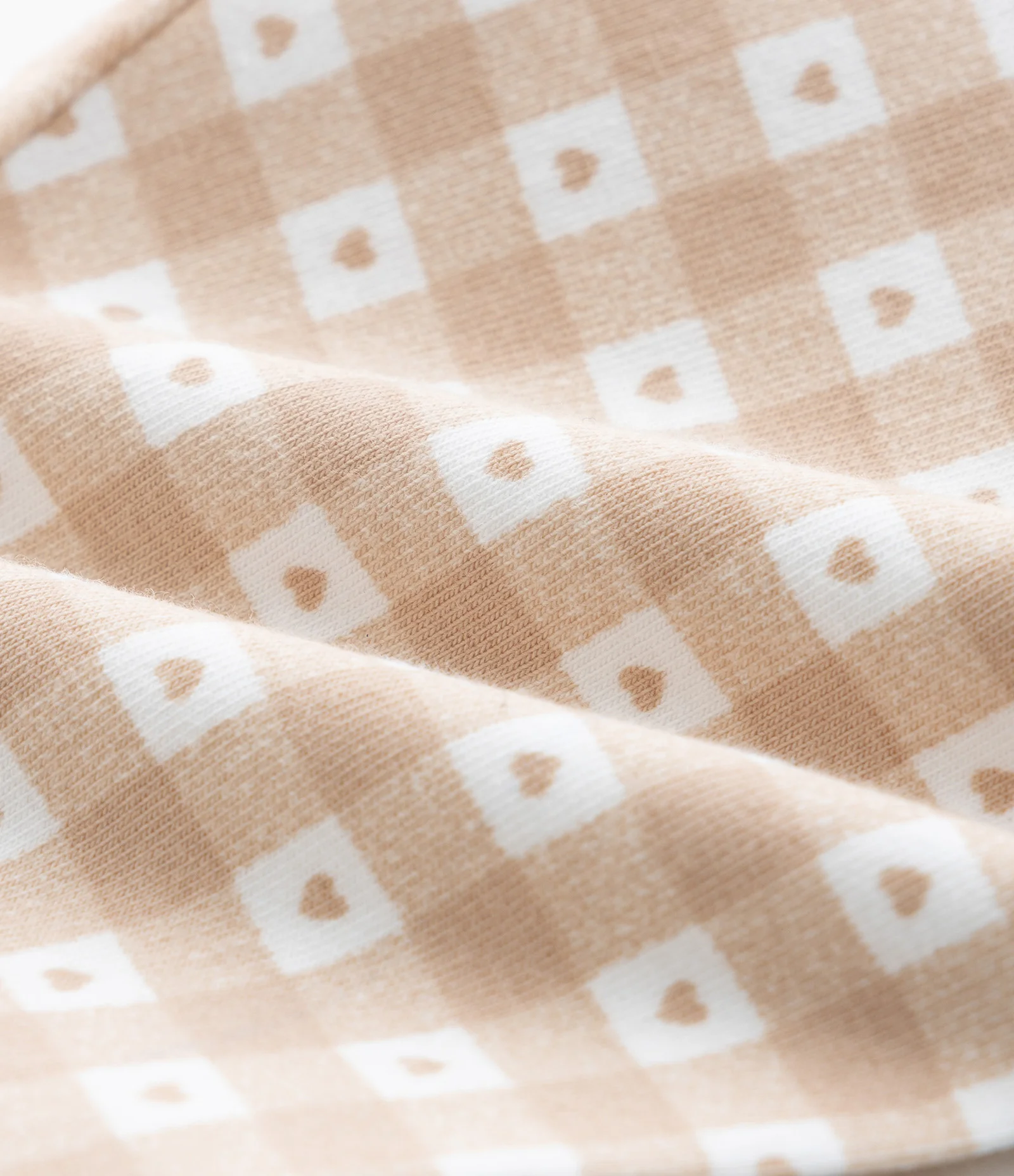 Calça Infantil em Ribana com Estampa Vichy e Laço – Tam RN a 18 Meses Bege 3