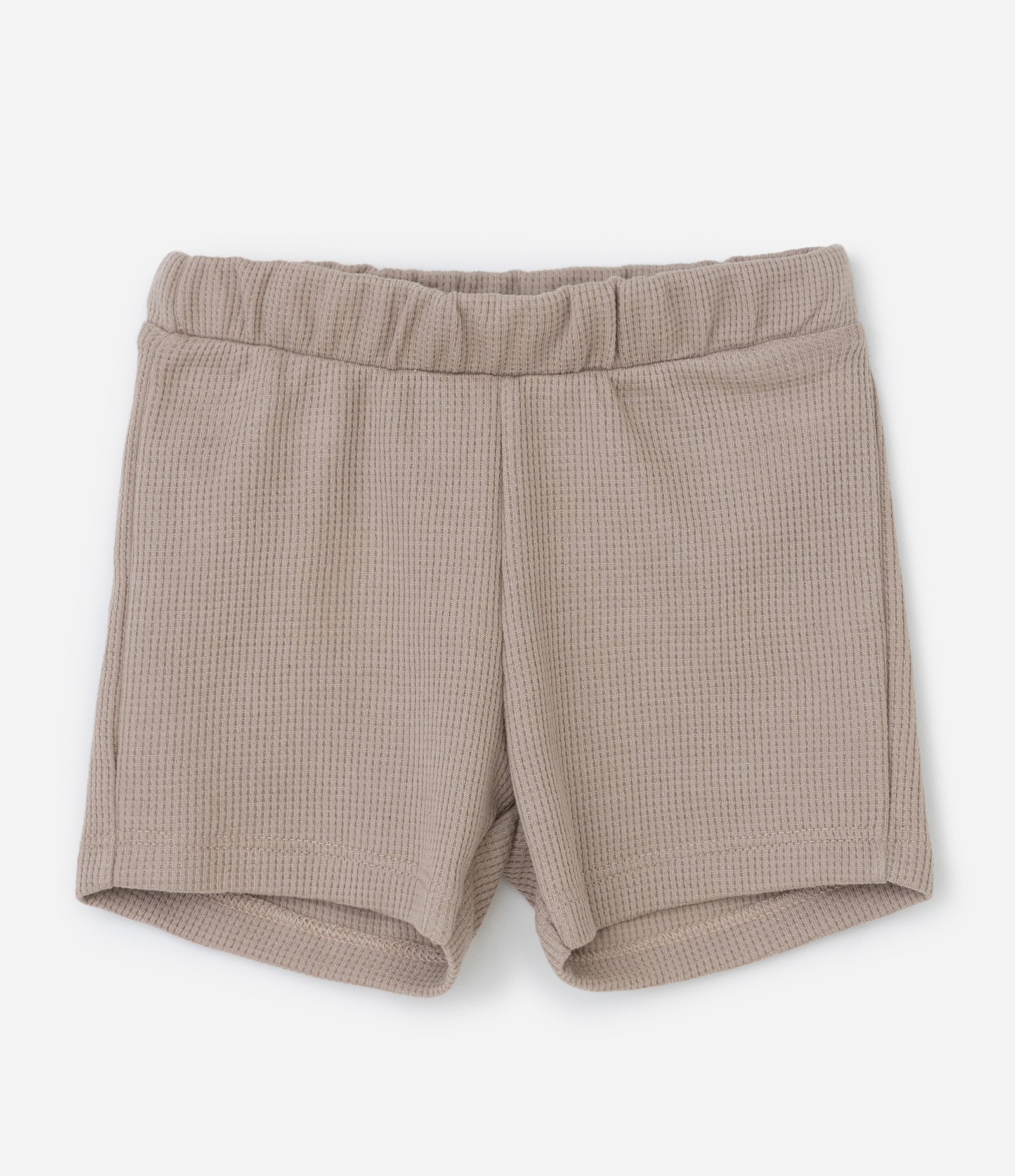 Conjunto Camiseta Bermuda e Babador em Algodão  - Tam 0 a 18 Meses Branco/Bege 4