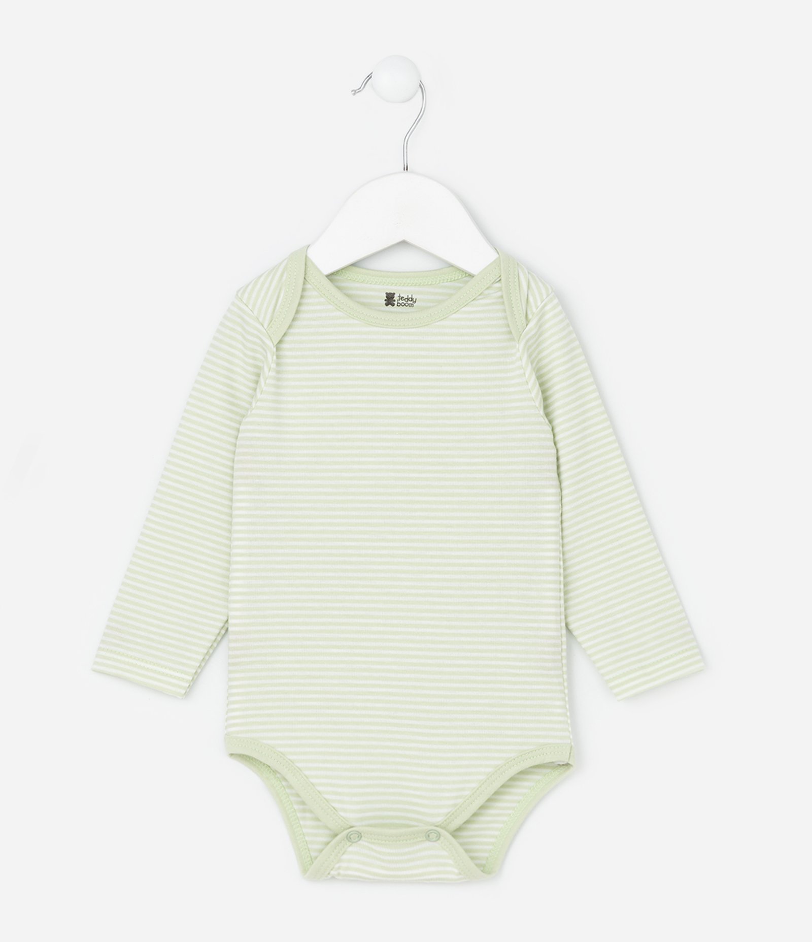 Body Infantil com Estampa de Listra horizontais - Tam 0 a 18 Meses Verde 2