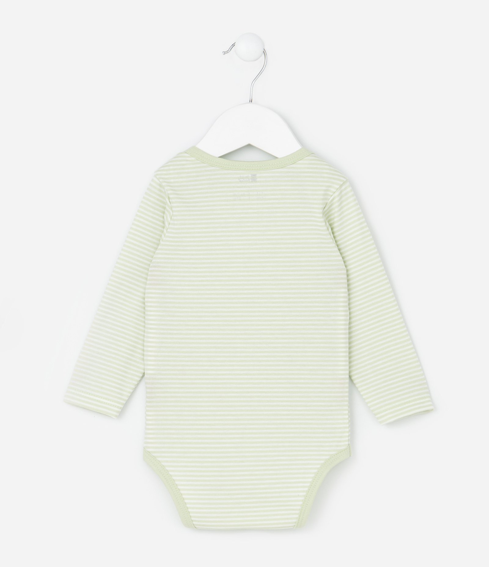 Body Infantil com Estampa de Listra horizontais - Tam 0 a 18 Meses Verde 3