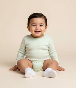 Body Infantil com Estampa de Listra horizontais - Tam 0 a 18 Meses