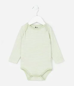Body Infantil com Estampa de Listra horizontais - Tam 0 a 18 Meses