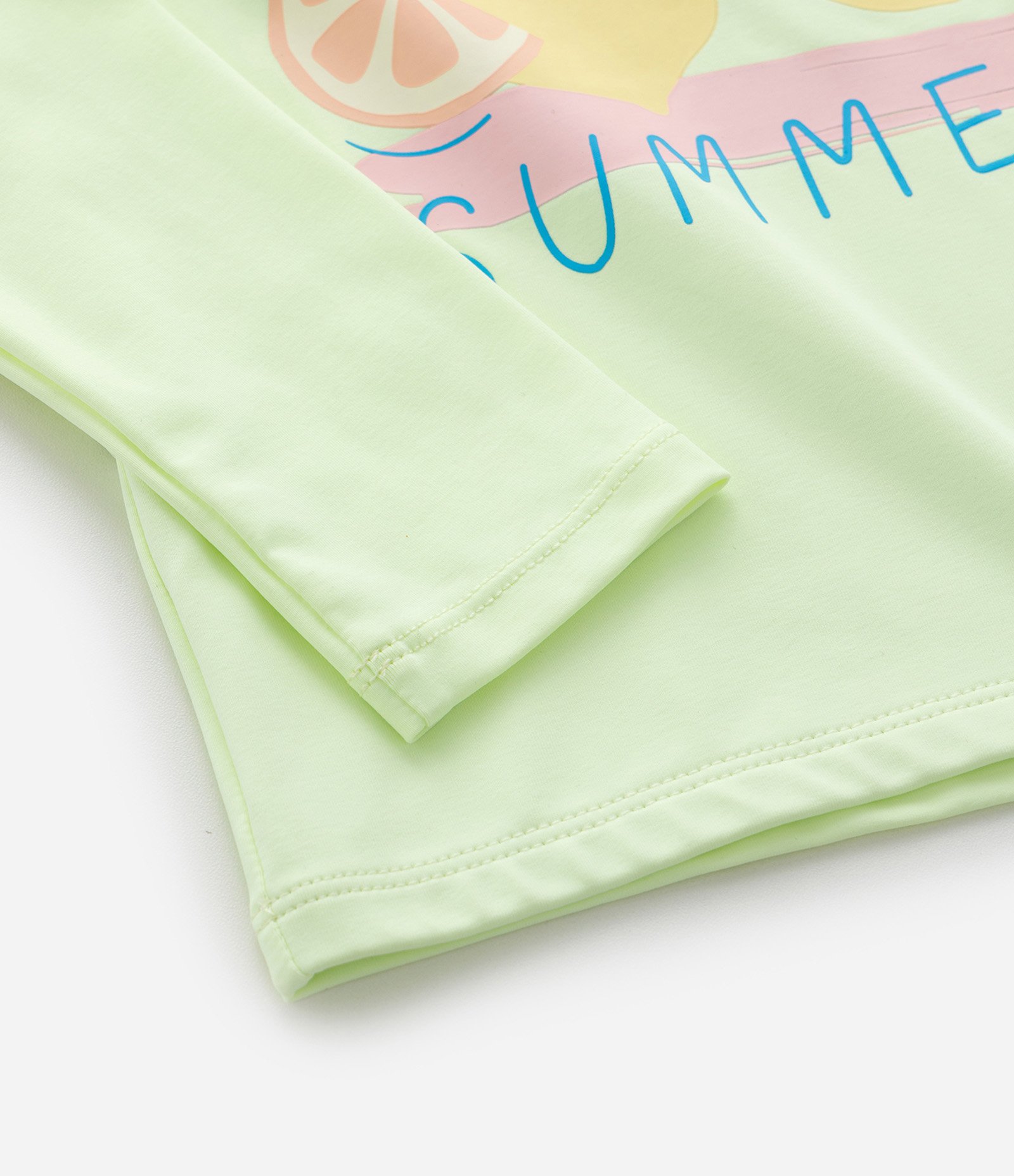 Conjunto Infantil com Blusa UV com Calcinha e Chapéu – Tam 1 a 4 Anos Verde/Rosa 7