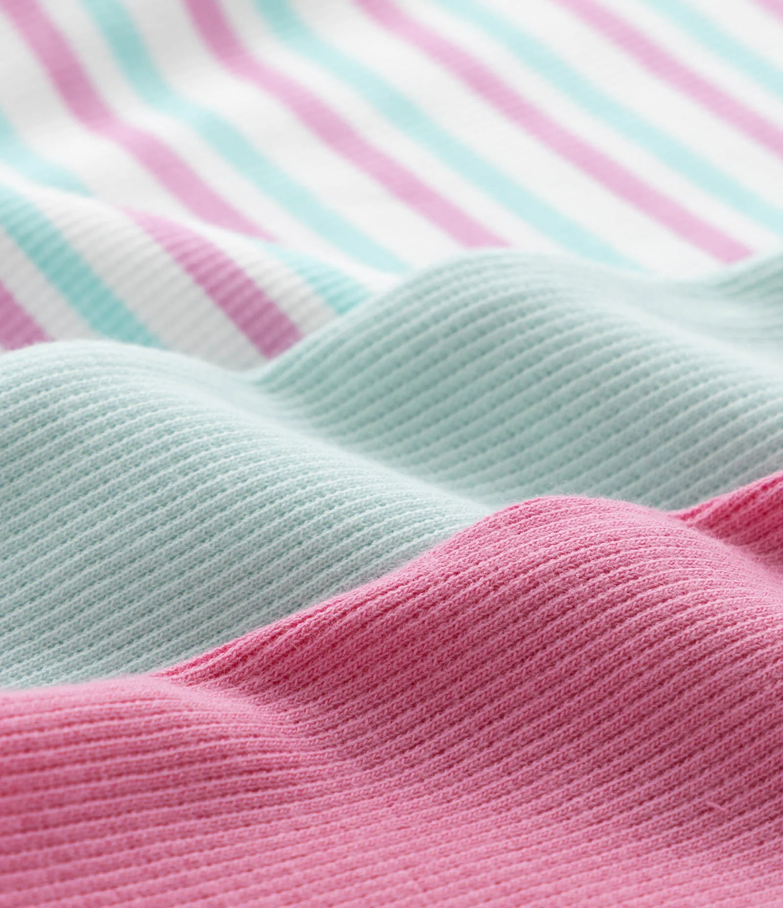 Kit 03 Camisetas Infantil Lisas e Listrada com Barra Frufru - Tam 1 a 6 Multicores 3