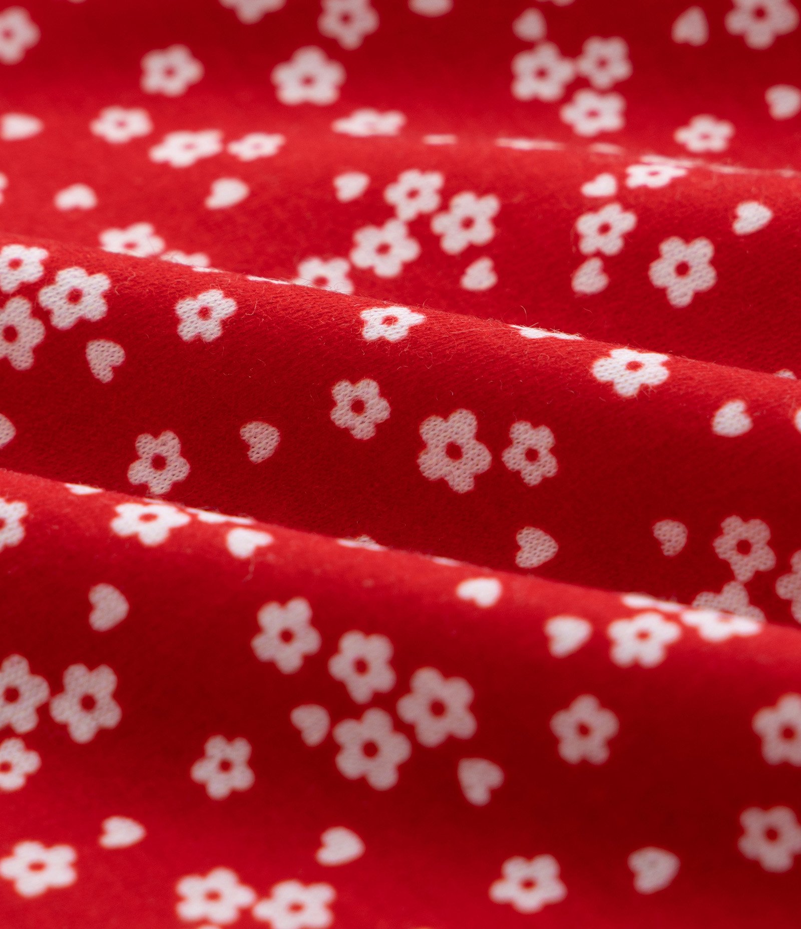 Vestido Infantil com Estampa Floral Liberty e Camiseta - Tam 0 a 18 Meses Vermelho 9