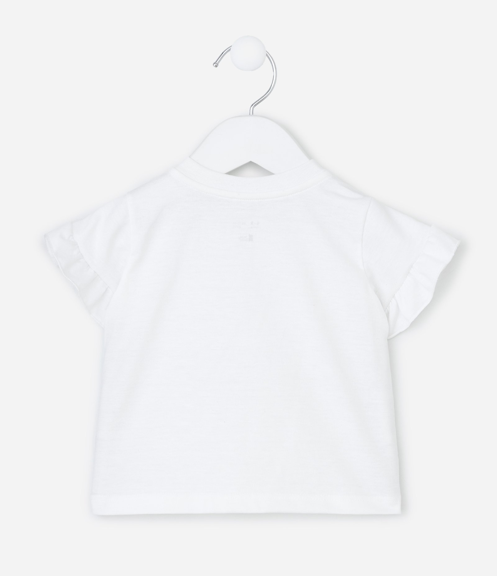 Vestido Infantil com Estampa Floral Liberty e Camiseta - Tam 0 a 18 Meses Vermelho 4