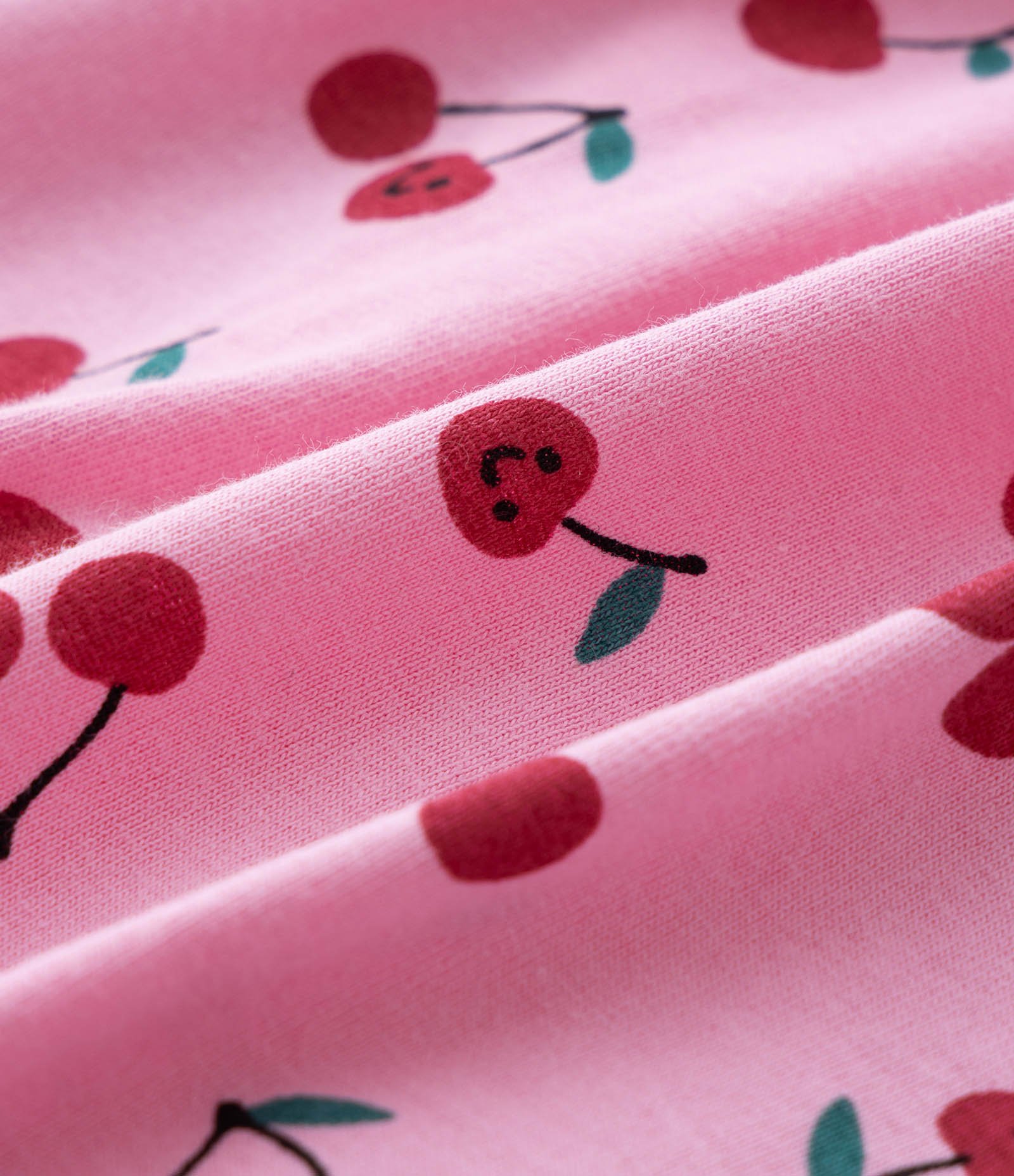 Vestido Body Infantil com Estampa de Cerejas - Tam 0 a 18 Meses Rosa 3