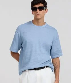 Camiseta Boxy em Algodão Texturizada