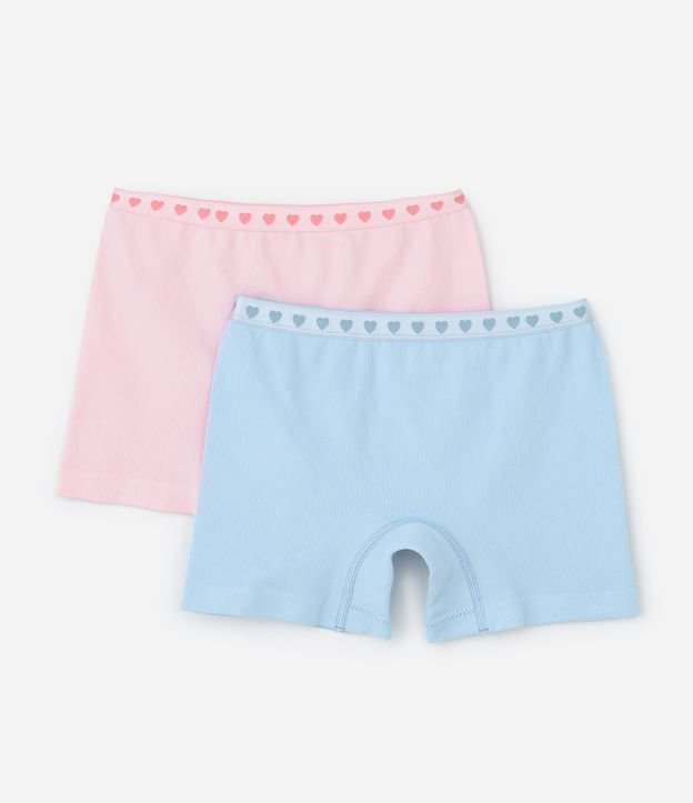 Kit 02 Calcinhas Boxer Infantis Seamless com Elástico no Cós - Tam 2 ao 14