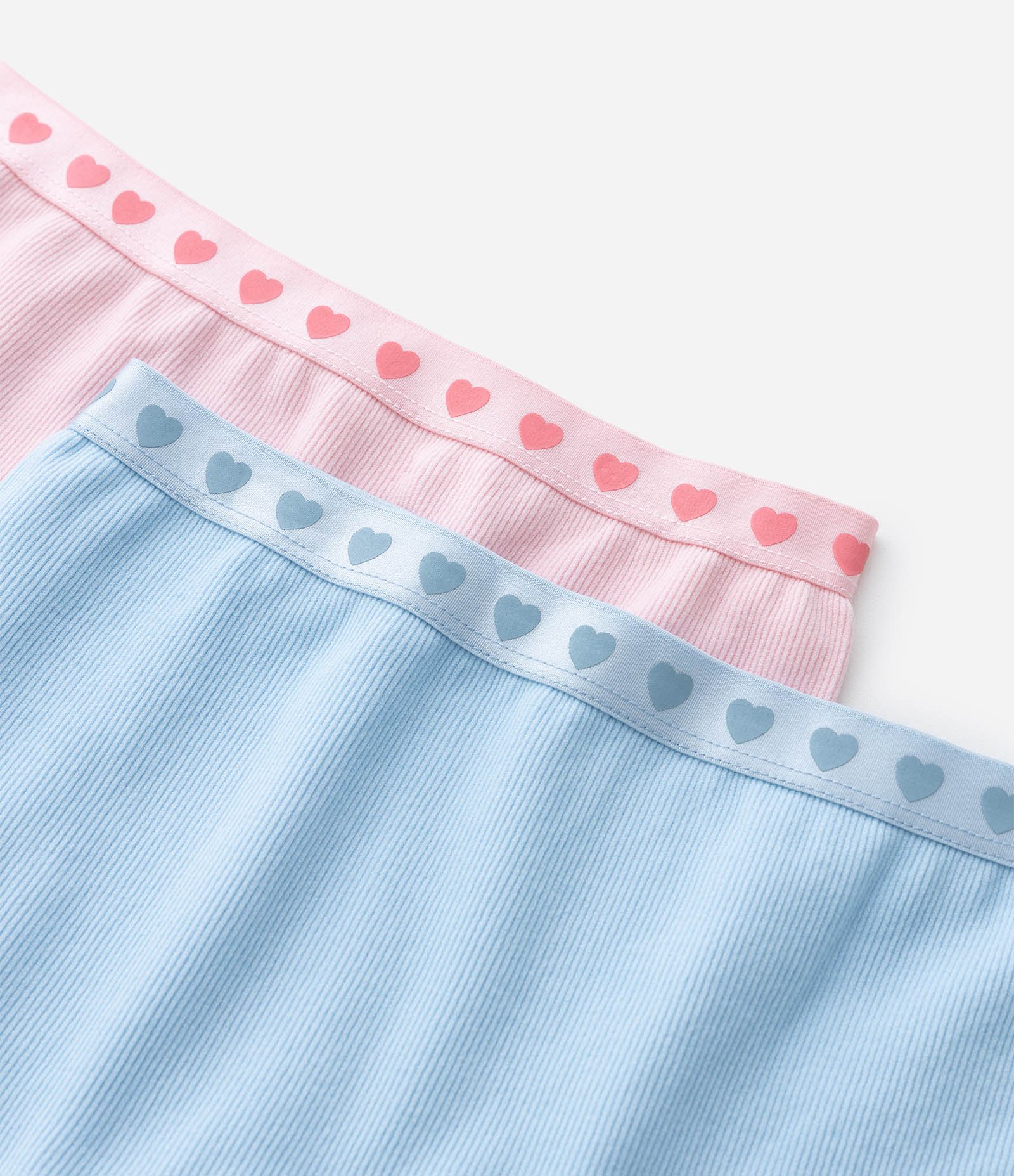 Kit 02 Calcinhas Boxer Infantis Seamless com Elástico no Cós - Tam 2 ao 14 Rosa/Azul 4