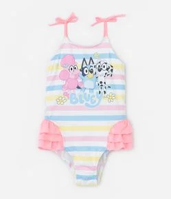 Maio Infantil em Microfibra com Estampa Bluey - Tam 2 a 6 Anos