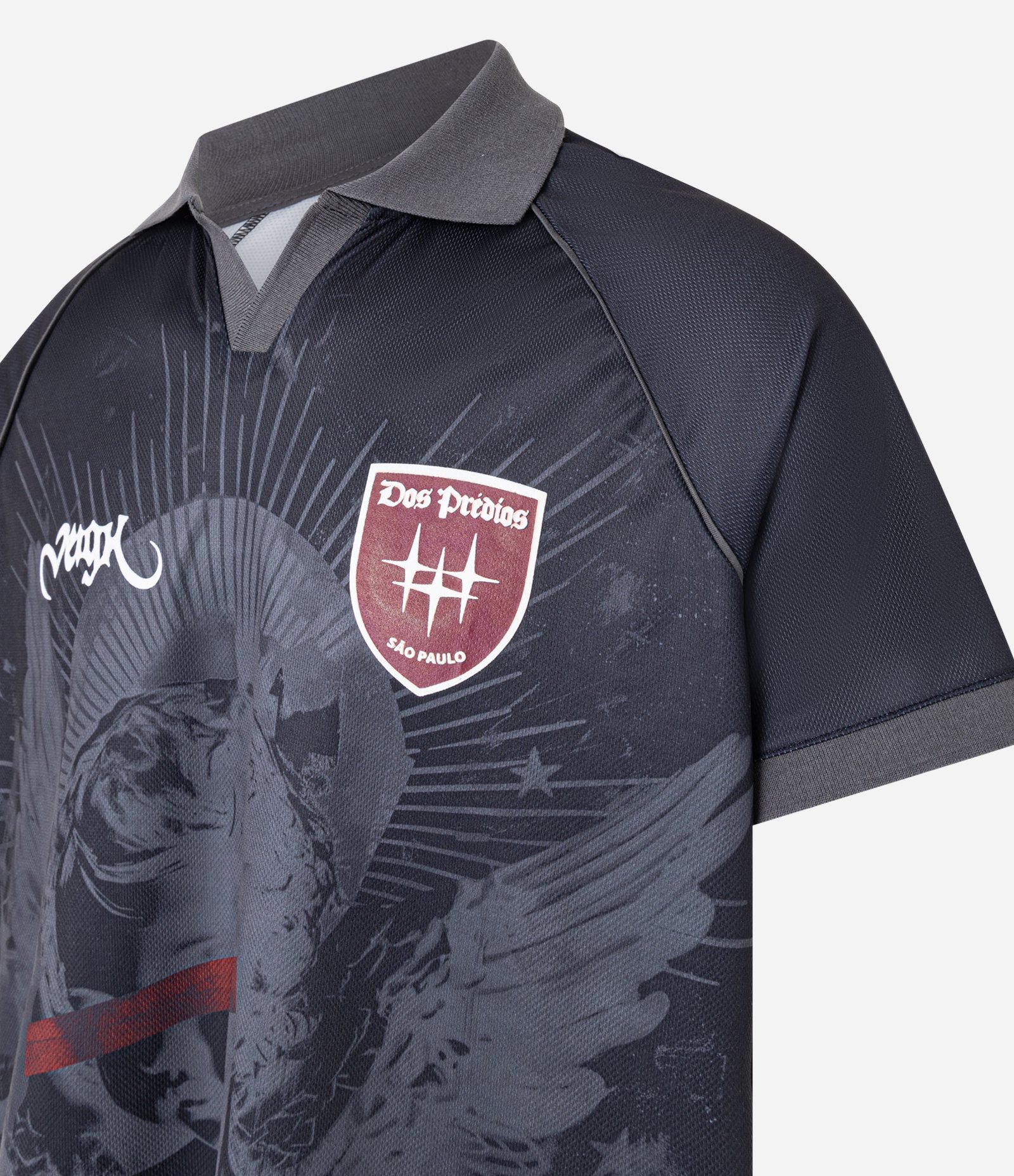 Camisa Polo Oversized com Estampa Lettering Cada Um Oferece O Que Tem Veigh Preto 9