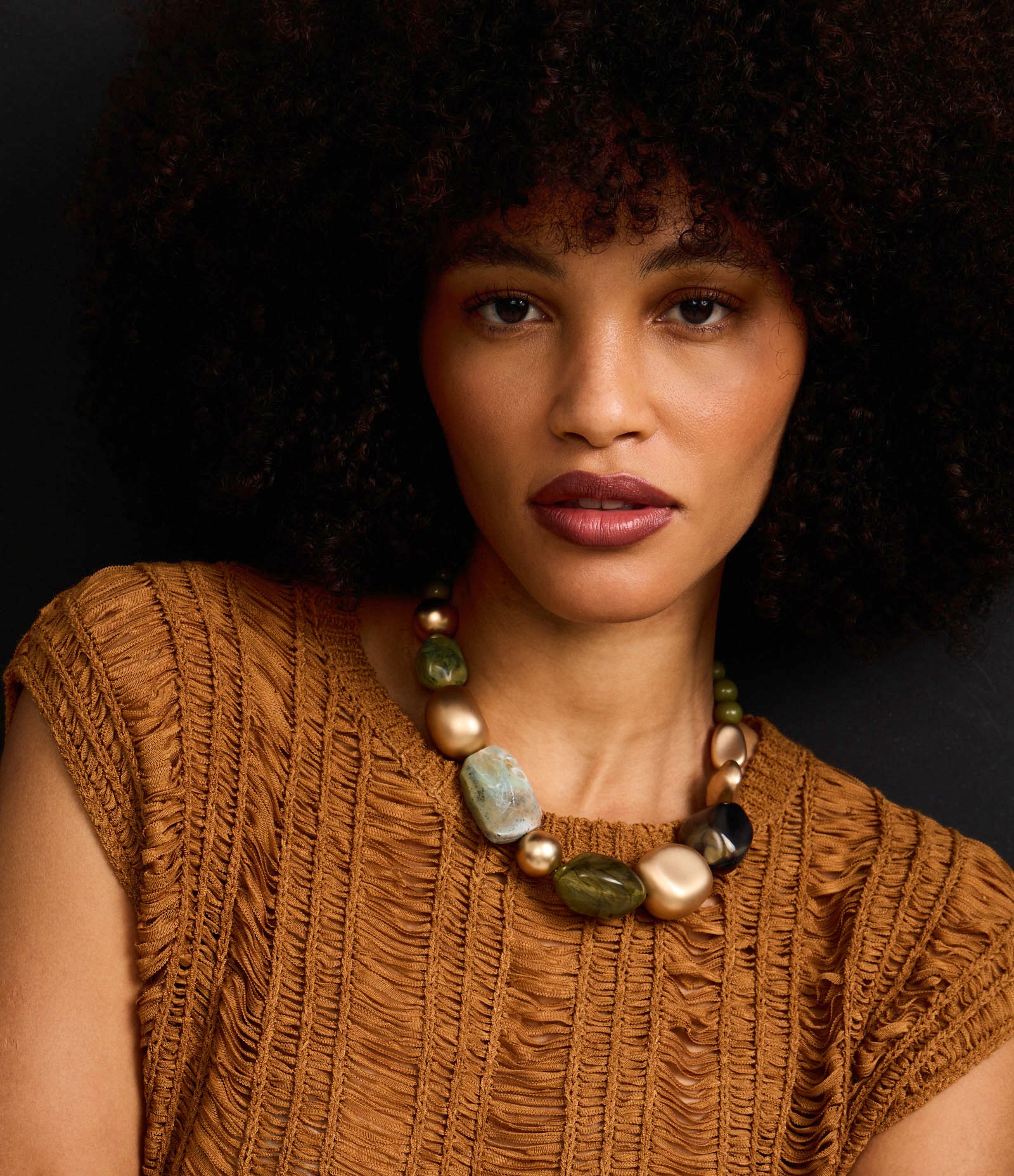 Maxi Colar com Resinas Variadas Multicores 1