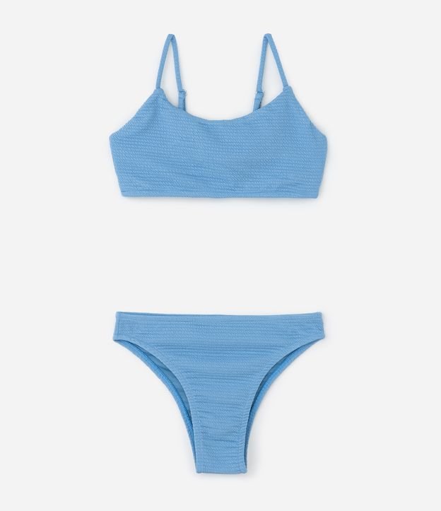 Biquíni Infantil em Microfibra com Textura - Tam  10 a 16 Anos