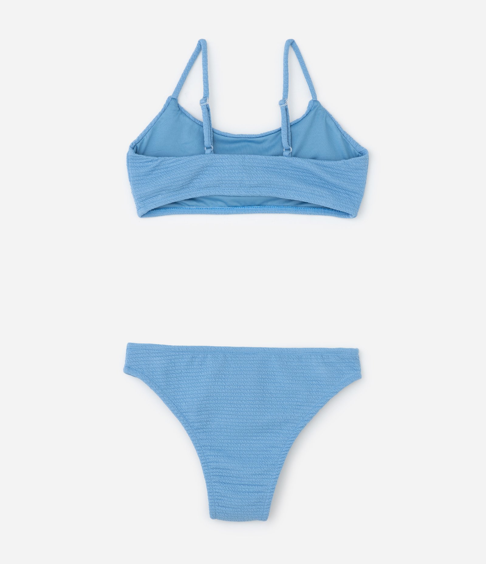Biquíni Infantil em Microfibra com Textura - Tam  10 a 16 Anos Azul 2