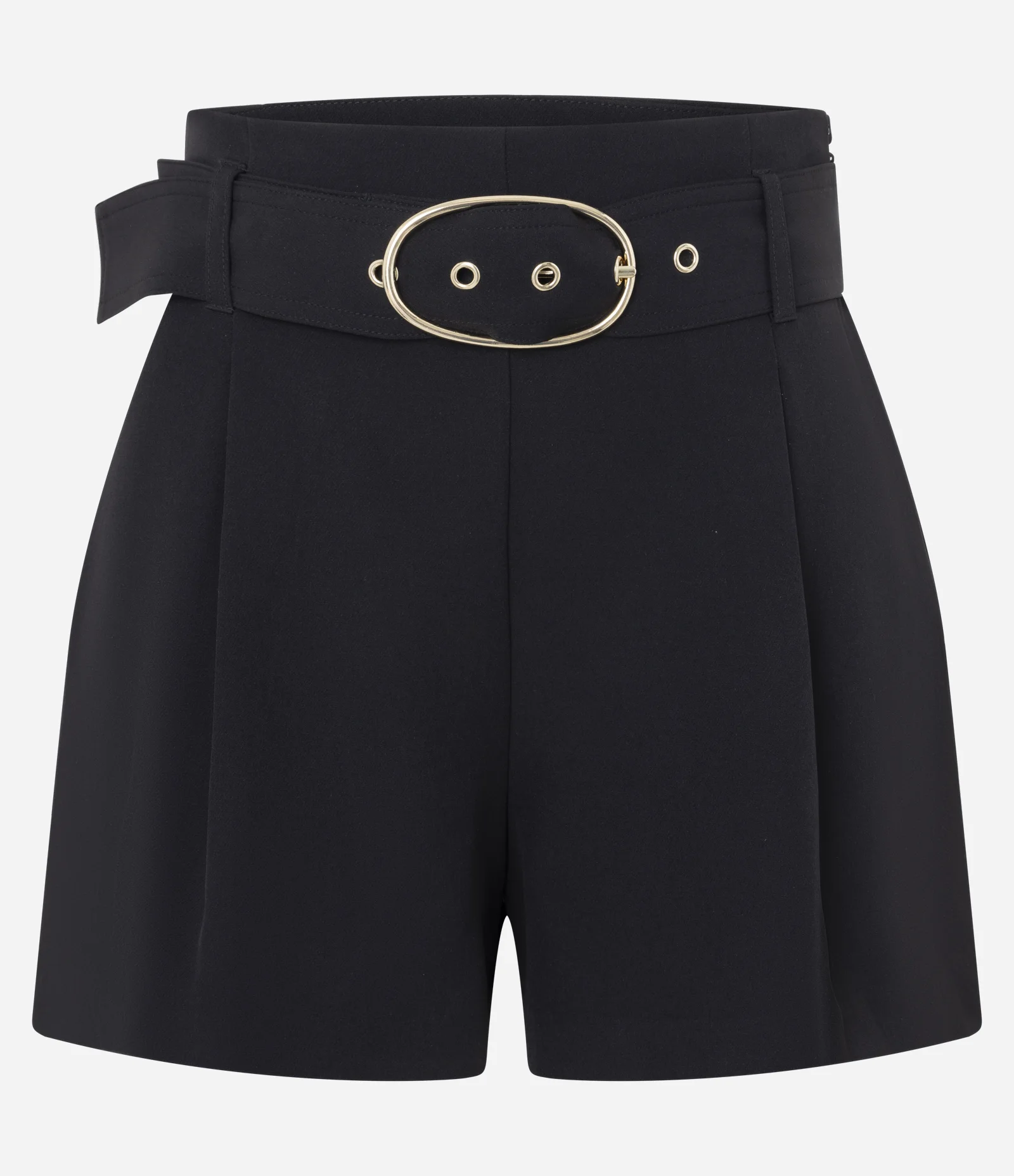 Short Alfaiatado com Pregas e Cinto Preto 5