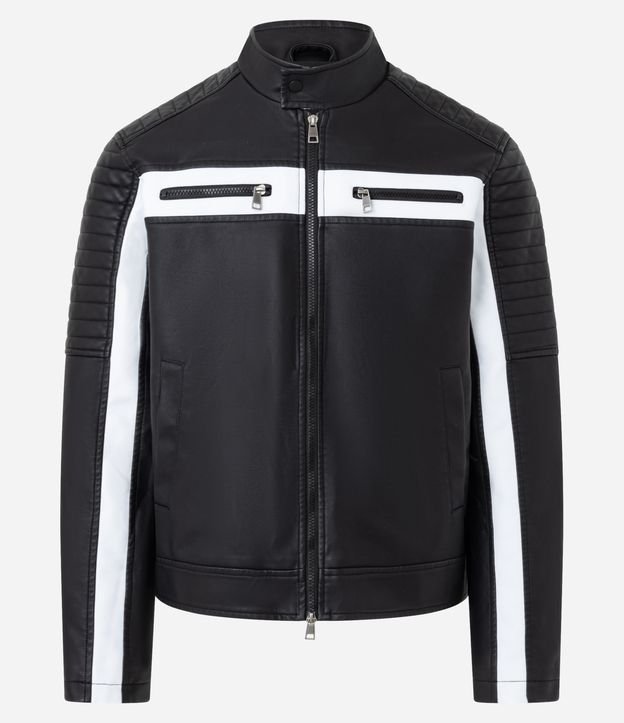 Jaqueta Motorcycle Jacket em Pu Liso