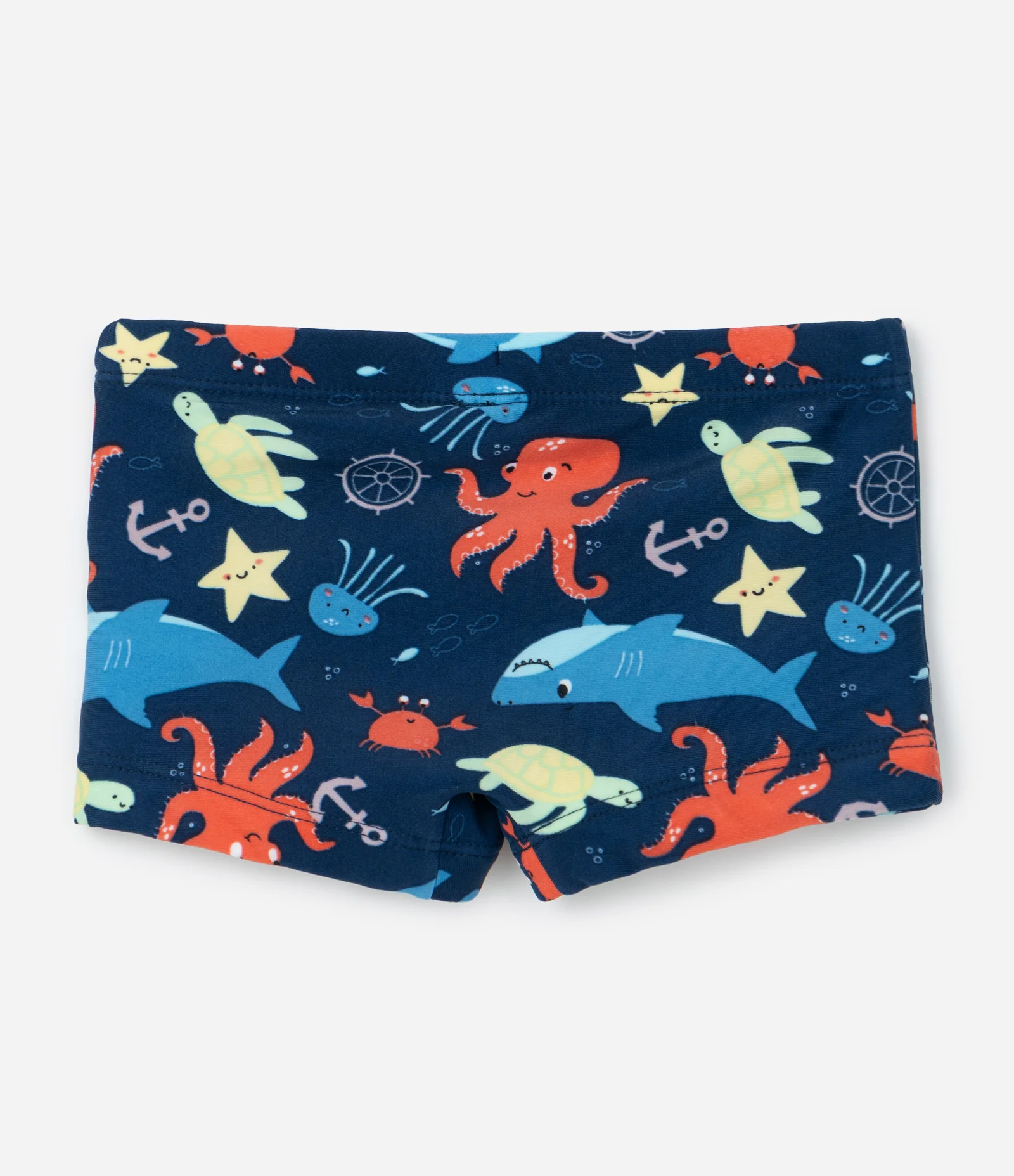 Sunga Boxer Infantil com Estampa Fundo do Mar - Tam 2 a 6 Anos Azul 2