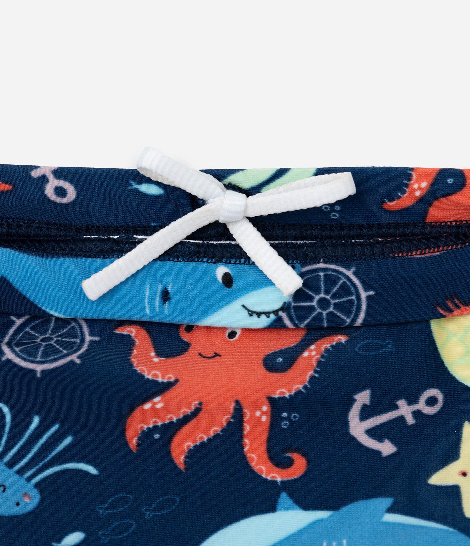 Sunga Boxer Infantil com Estampa Fundo do Mar - Tam 2 a 6 Anos Azul 4
