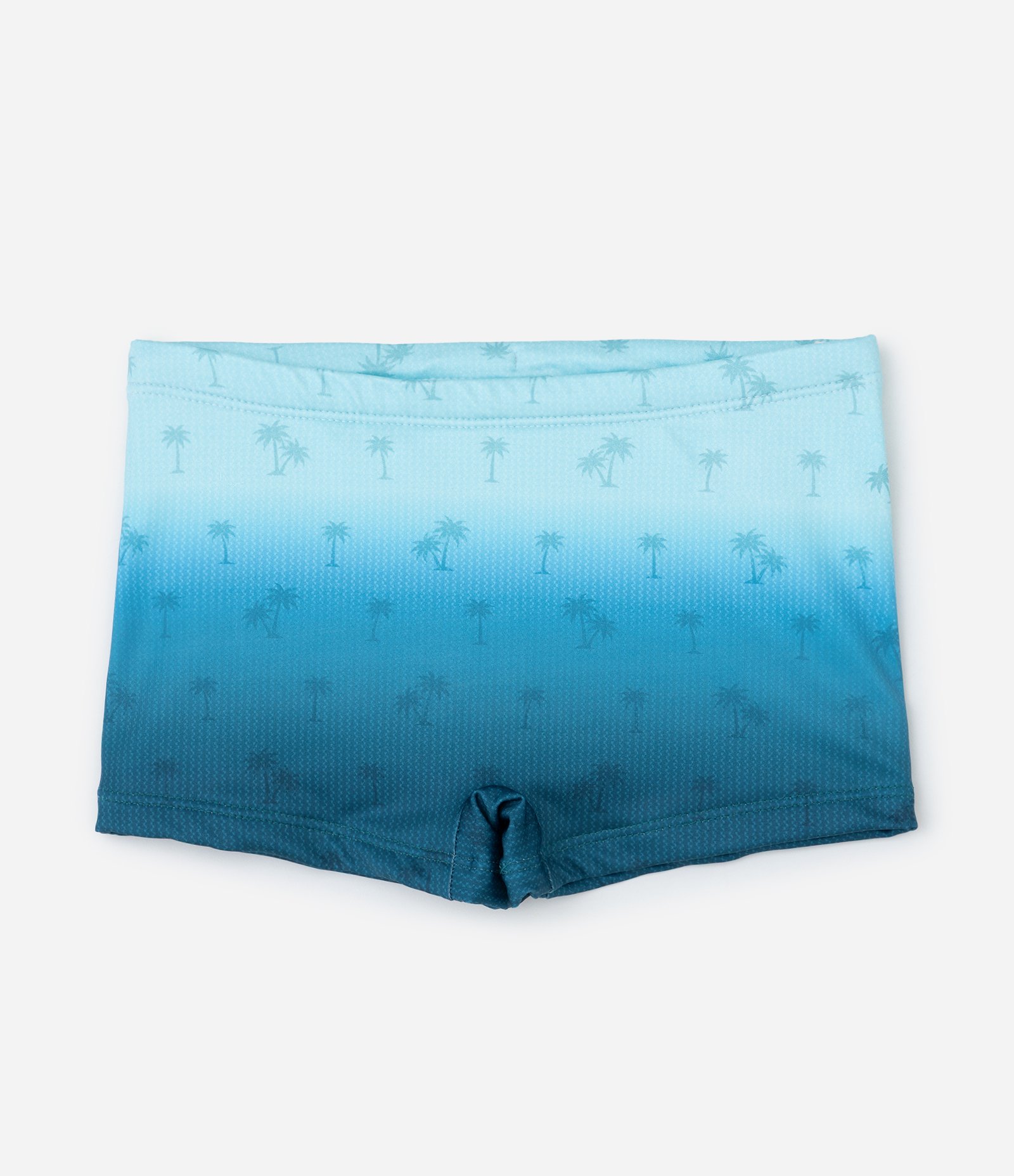 Sunga Boxer Infantil com Estampa Degradê e Coqueiros - Tam 5 a 14 Anos Azul 1
