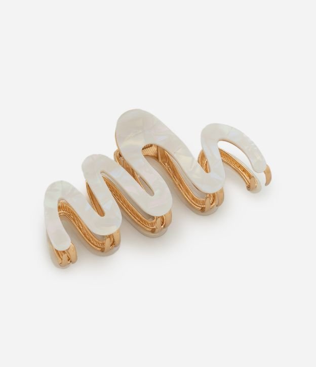 Piranha de Cabelo em Formato Ondulada em Resina