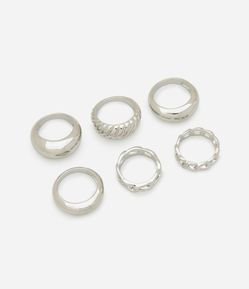 Kit 06 Anéis Diversos