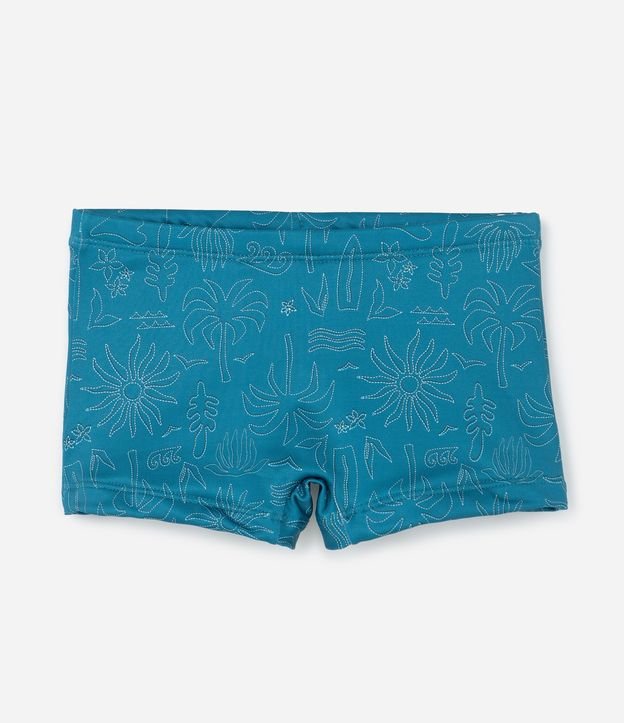 Sunga Infantil Boxer com Estampa Fundo do Mar - Tam 5 a 14 Anos