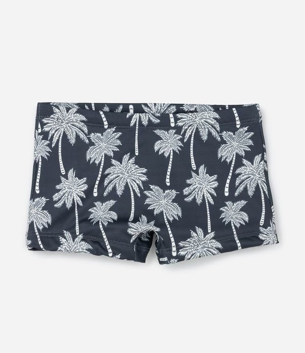 Sunga Boxer Infantil com Estampa de Coqueiros - Tam 5 a 14 Anos