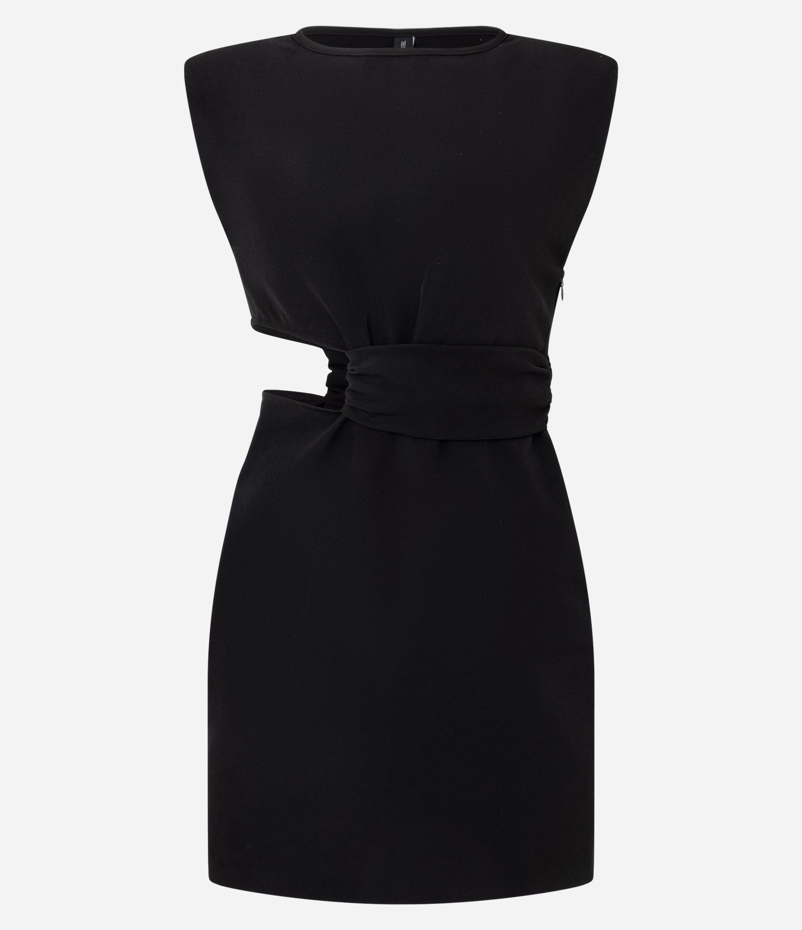 Vestido Curto de Alfaiataria com Cut Out Lateral Preto 3
