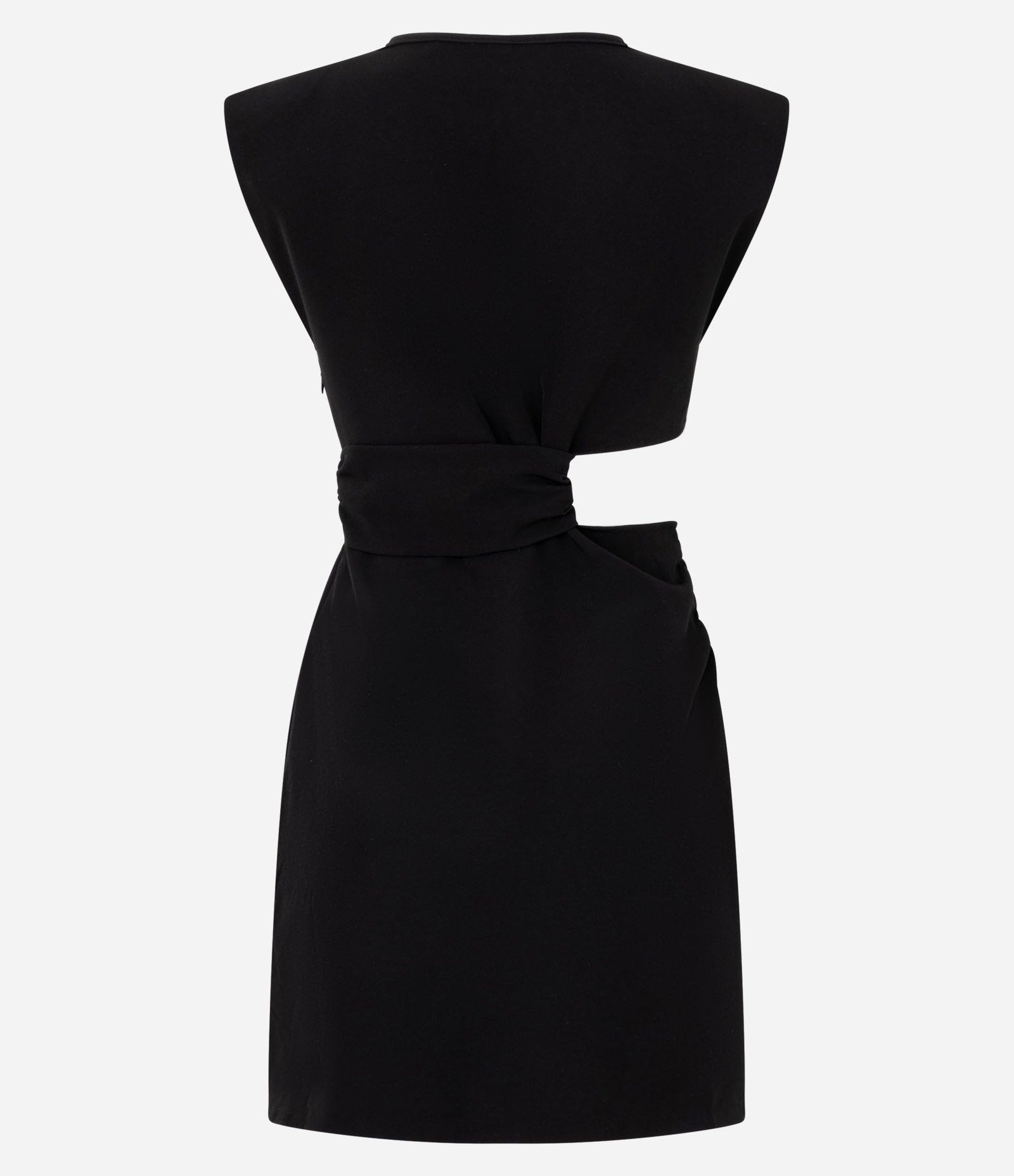 Vestido Curto de Alfaiataria com Cut Out Lateral Preto 4
