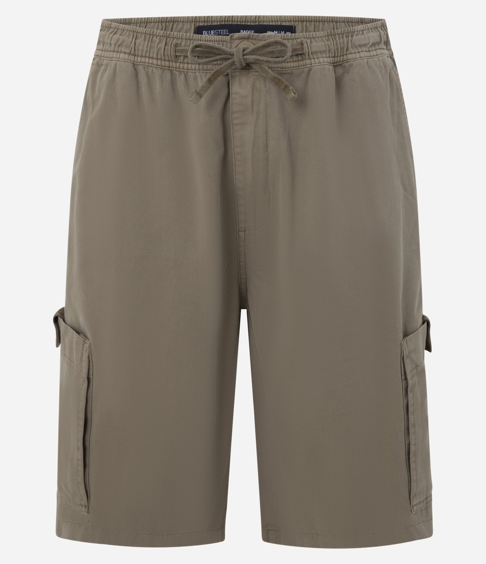 Bermuda Baggy em Sarja com Bolso Cargo Marrom 5