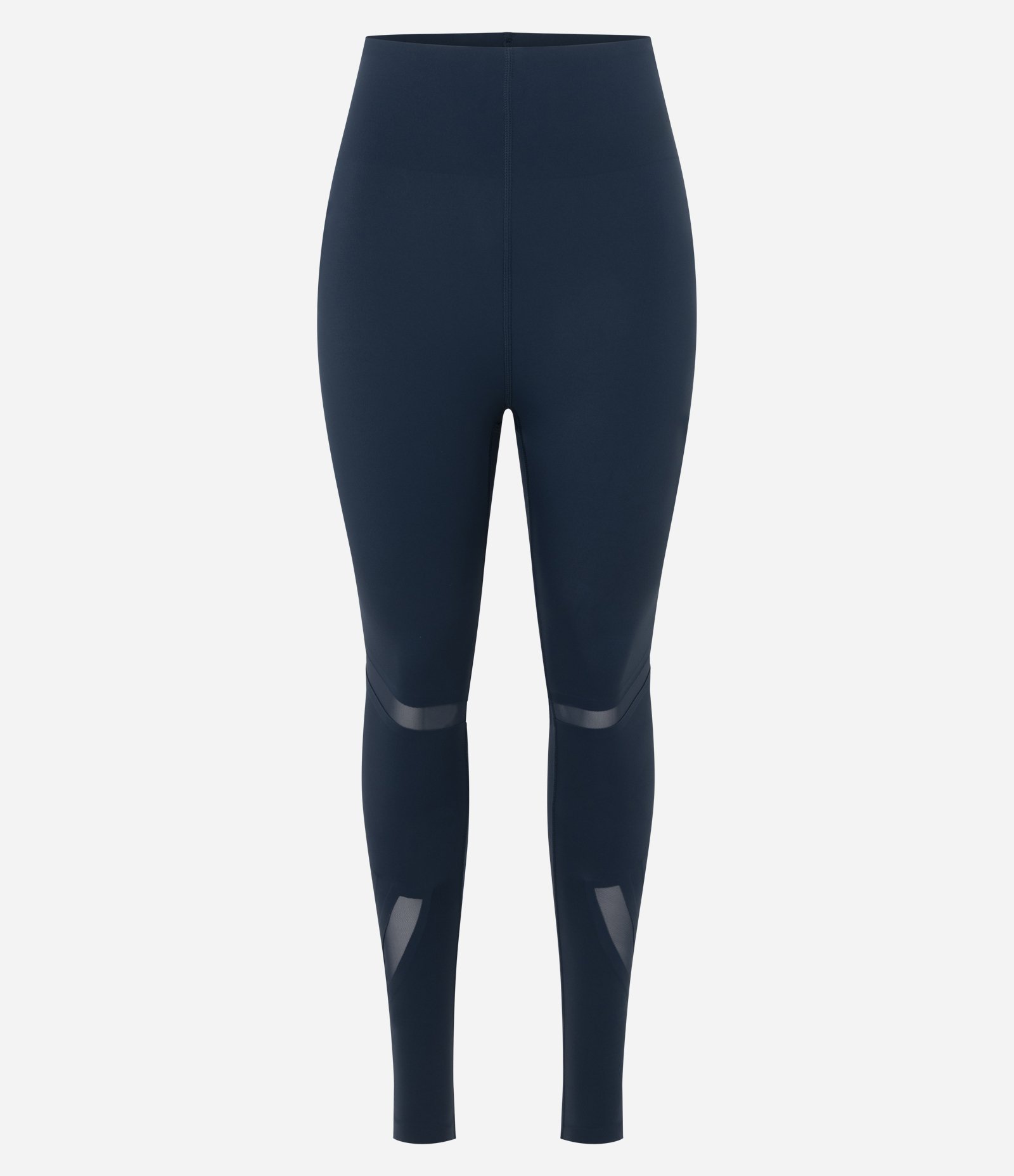 Calça Legging Esportiva em Microfibra com Recortes em Tela Azul Marinho 5