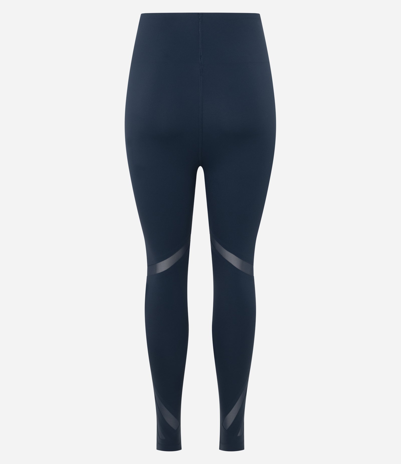 Calça Legging Esportiva em Microfibra com Recortes em Tela Azul Marinho 6