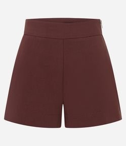 Short em Bengaline com Zíper Tratorado na Lateral