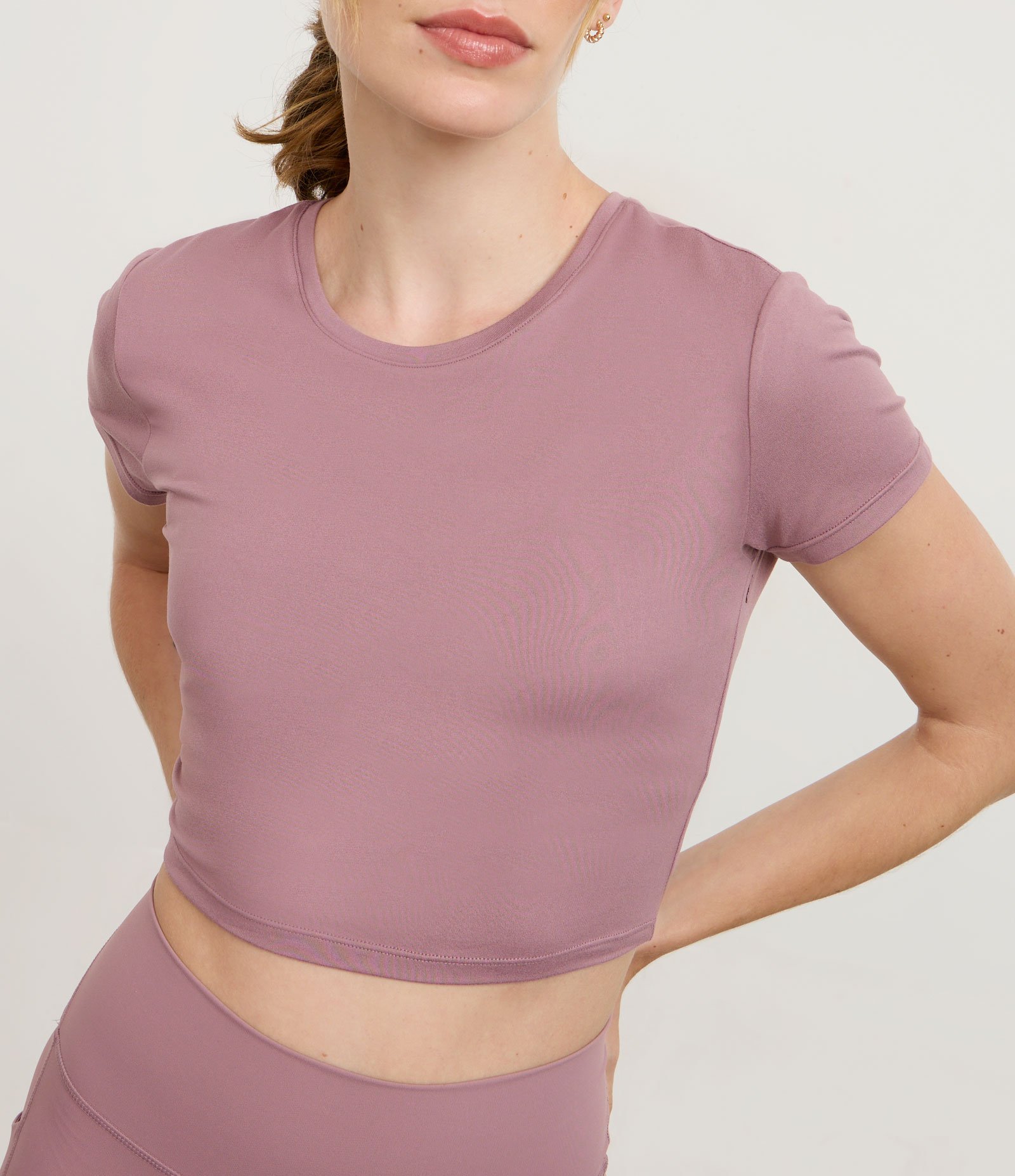 Camiseta Cropped Esportiva com Diferencial Toque Suave Rosa 3