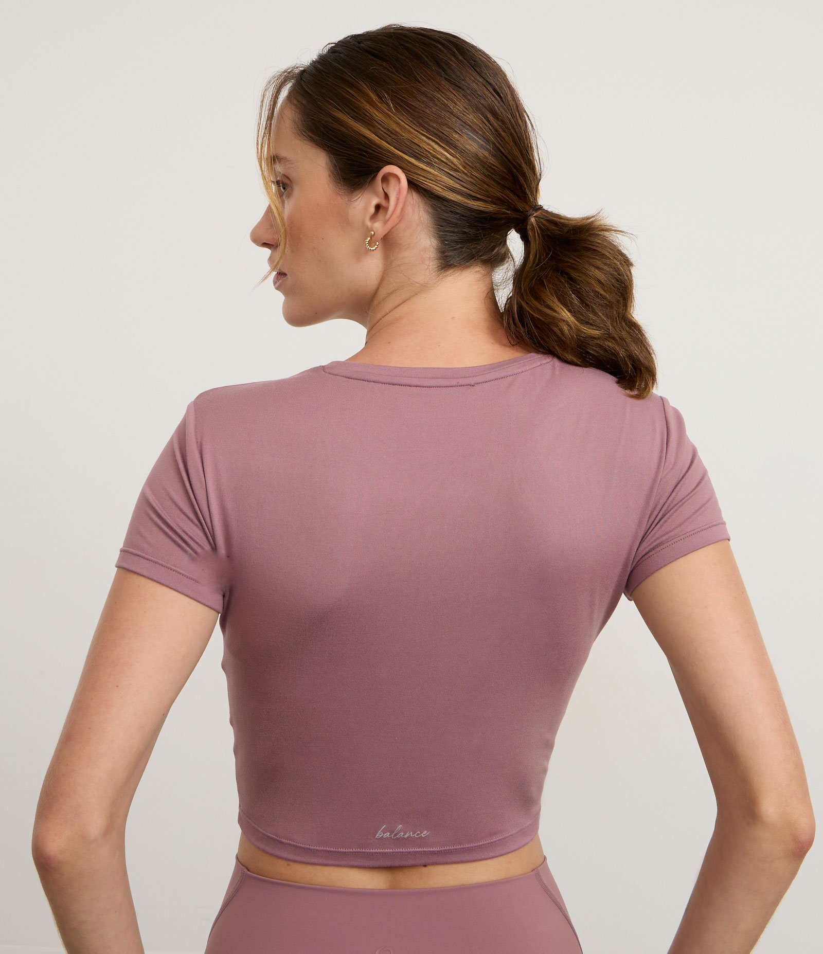 Camiseta Cropped Esportiva com Diferencial Toque Suave Rosa 4