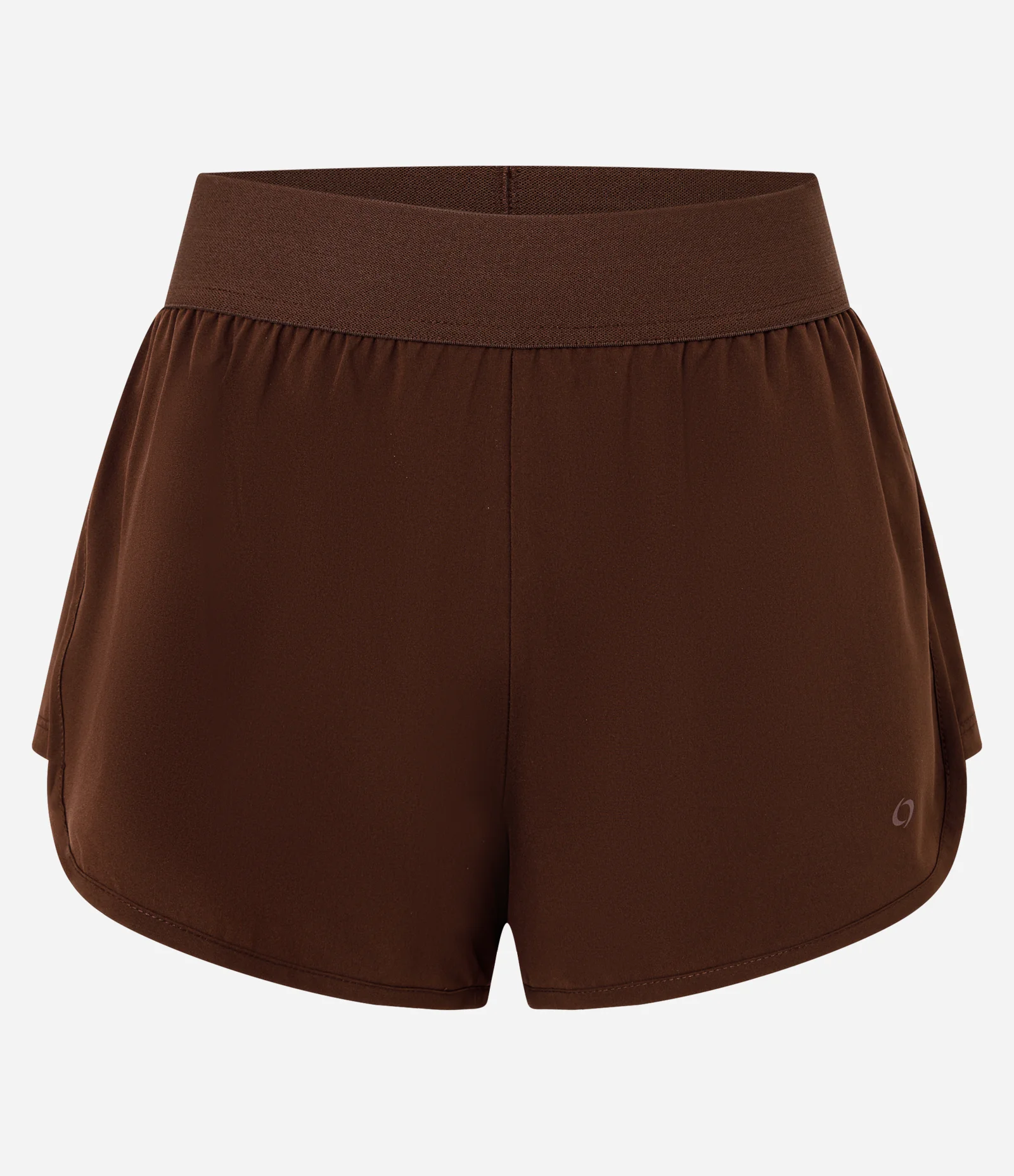 Short Runner Esportivo com Cós Largo Elástico Marrom 1
