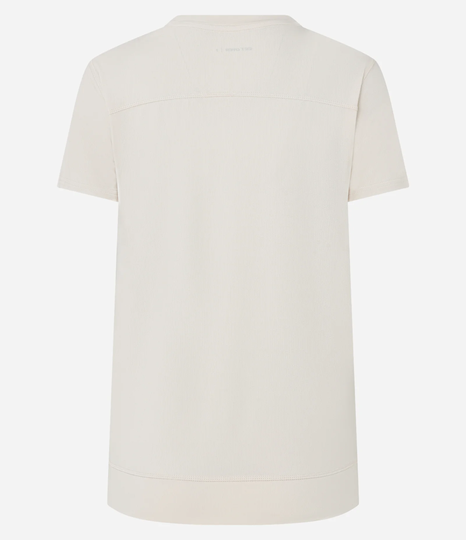 Camiseta Esportiva em Microfibra Furadinha com Barra Mullet Off White 7